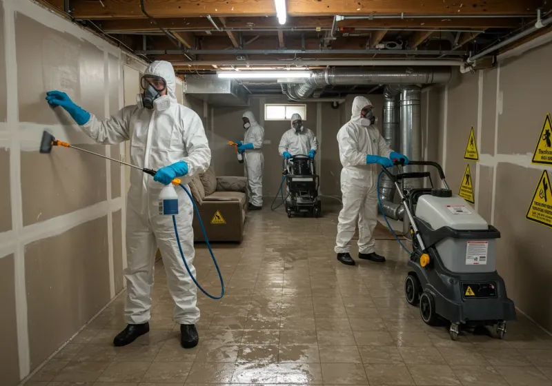 Basement Moisture Removal and Structural Drying process in Glenn Dale, MD